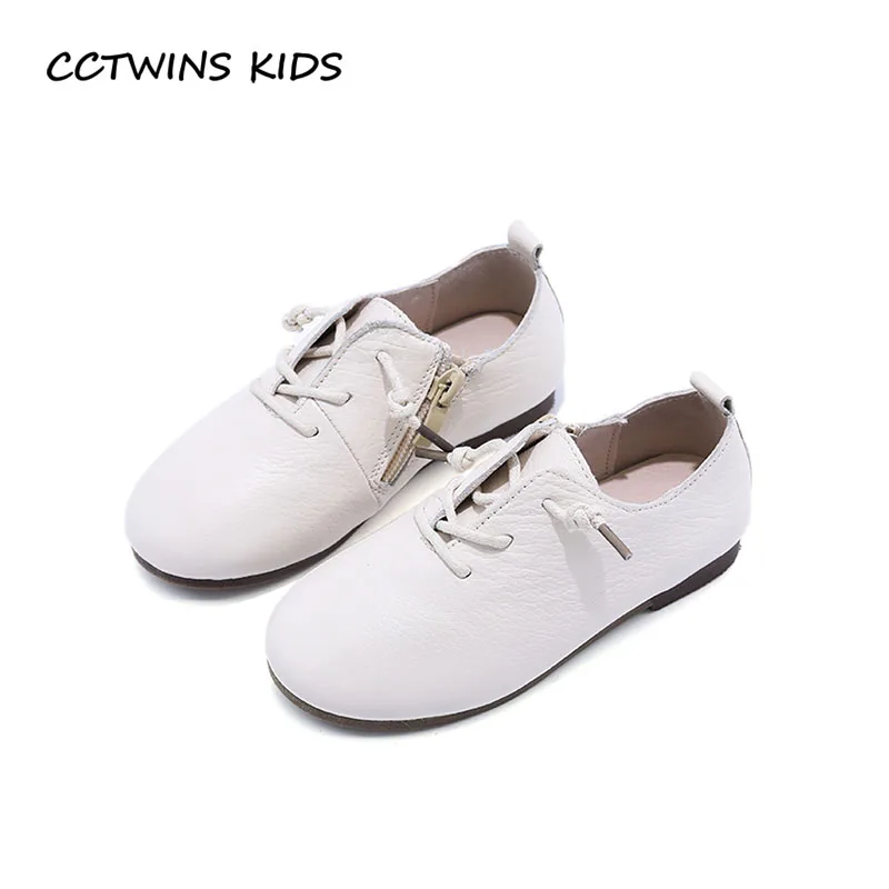 

CCTWINS KIDS 2018 Spring Girl Genuine Leather Black Flat Children Fashion Princess Shoe Toddler Brand Shoe Baby Beige G1635