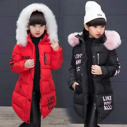 2018 New Jackets Girls Autumn Winter Coat Cotton Padded Fur Hooded Kids Outerwear For Girls Clothes Children Clothing Parkas 2018 New Jackets Girls Autumn Winter Coat Cotton Padded Fur Hooded Kids Outerwear For Girls Clothes Children Clothing Parkas