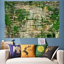 Vintage Moss Brick Wall Art Tapestry Mandala Wall Hanging Boho Decor Psychedelic Tapestry Hippie Wall Fabric Wall Tapestries Big brick scrawl waterproof wall art tapestry