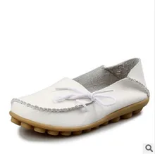 Promotions!!2014 autumn mother work shoes genuine leather women shoes Slip-on Ballet Flats Comfort Anti-skid Shoes 7 Colors H911