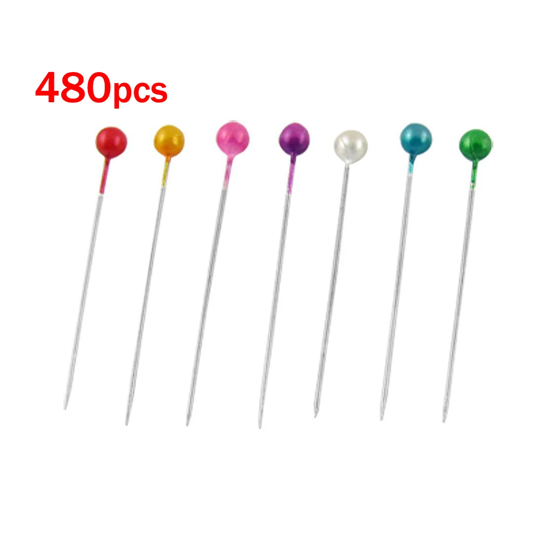 

SOSW-480 Pcs Assorted Color Length Ball Head Straight Pins Decorations