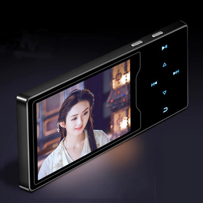 RUIZU D08 8 Гб металлический MP3-плеер 2.4in HD большой цветной экран HIFI без потерь звук FM радио электронная книга Видео плеер со встроенным динамиком - Цвет: Black