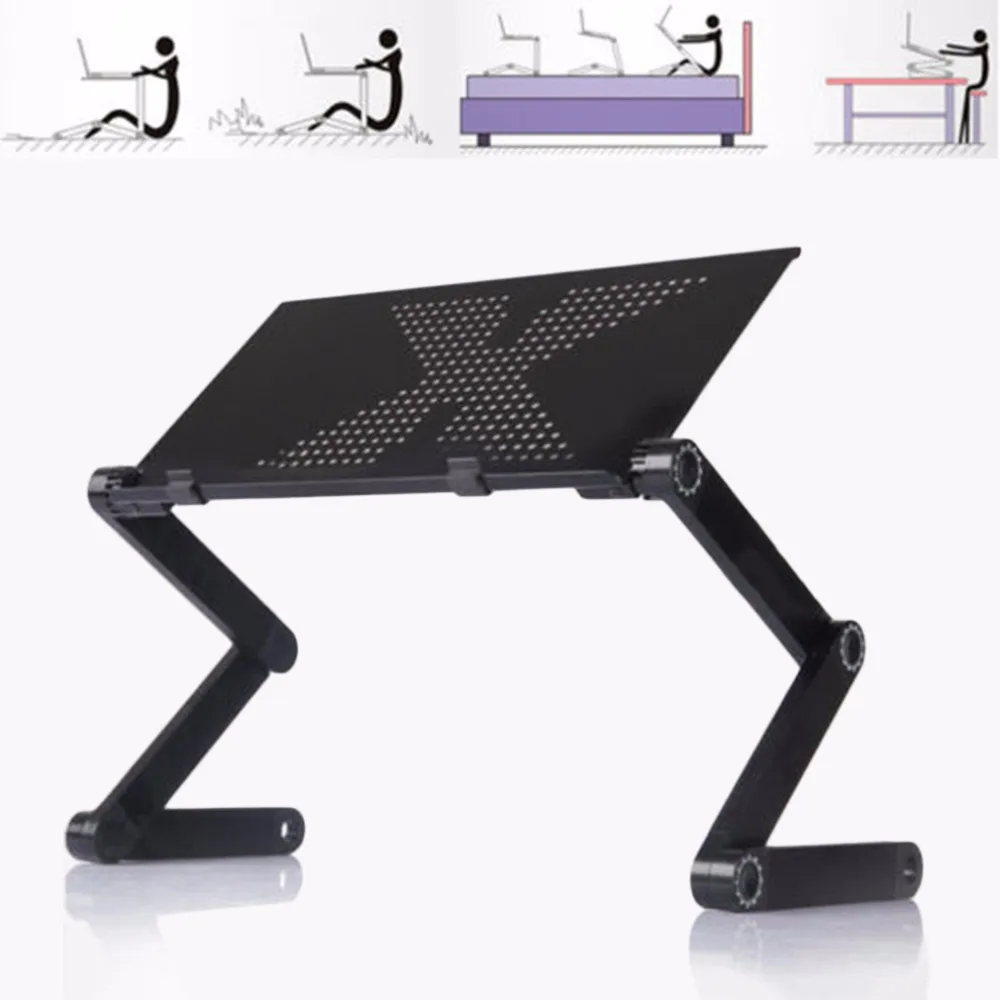 

Portable Folding, Aluminum Alloy, Laptop Computer Laptop Stand, Desk Bed Tray, Enjoy Fun In Bed Sofa Table