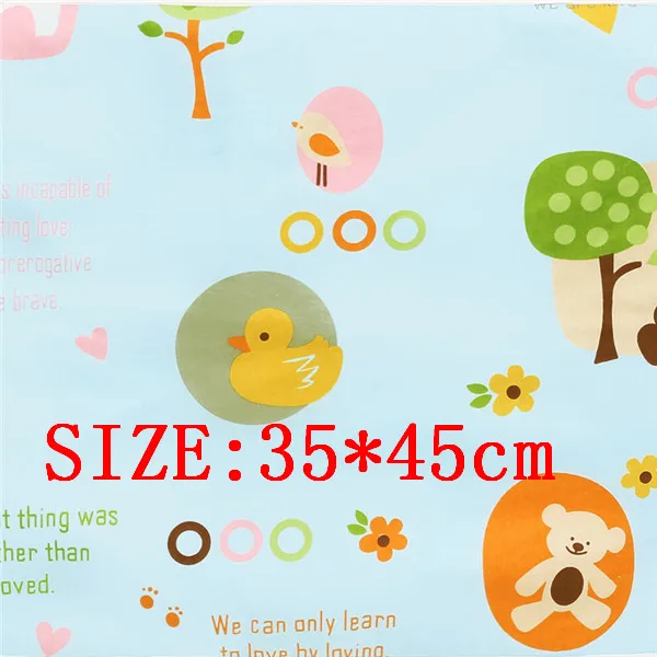 Милый детский Пеленальный Коврик для младенцев портативный складной моющийся Водонепроницаемый Матрас детские игровые коврики Подушка многоразовые подгузники - Цвет: 35X45cm lan le yuan