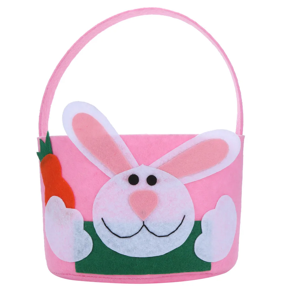 Счастливые Пасхи мешковины кроличьи уши сумки дети подарок пасхальные корзины домашние вечерние украшения кролик забота сумки яйцо пасхальное украшение