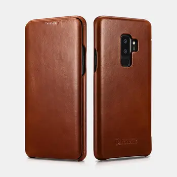 

Vintage Luxury Genuine Leather Original Phone Case for Samsung S10 Plus S10 Note 9 8 S9 Plus S8 Plus Full Edge Closed Flip Cover