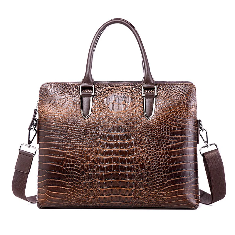 High Quality Crocodile Briefcase Men Genuine Leather Bag Man Briefcases Laptop Bag Handbag Business Messenger Men Bag Briefcase