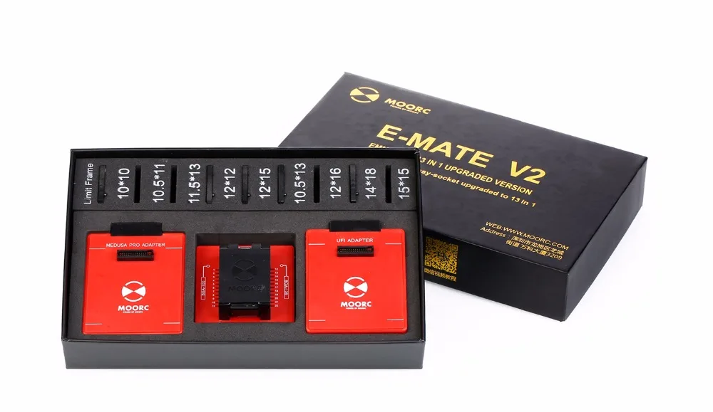 E-MATE V2 Обновление версии эмате box pro и легко-разъем обновления до 13 в 1 Поддержка BGA100 136 168 153 169 162 186 221 529 254