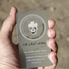 Металлический цвет, металлические визитки, 100 шт в партии роскошный Металл Бизнес ВИП-карта карты, двухсторонняя № 3015