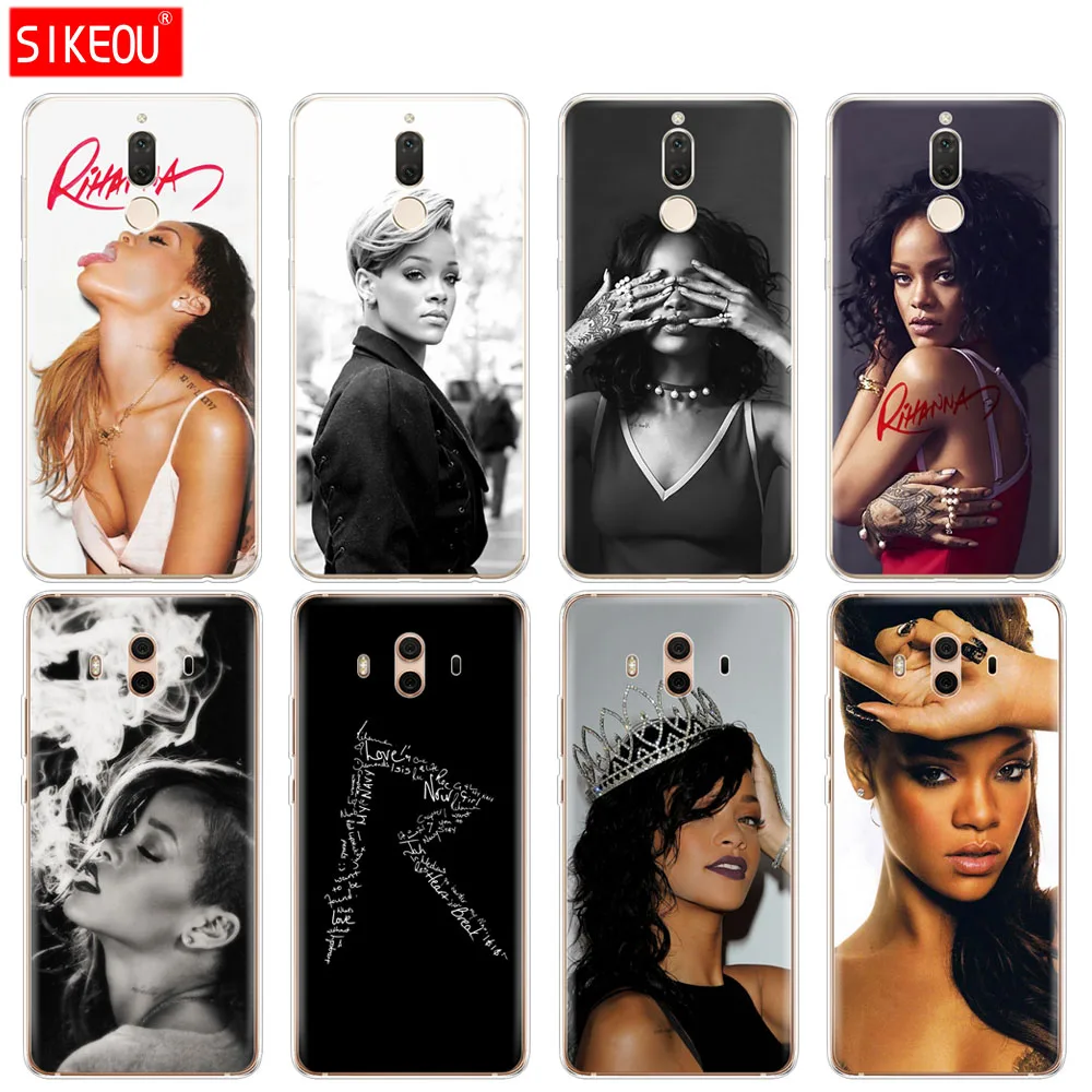 

Silicone Cover phone Case for Huawei mate 7 8 9 10 pro LITE Robyn Rihanna Fenty