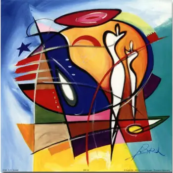 

Canvas Art Abstract oil painting woman Alfred Gockel Stars and Stripes handmade decorative paintings High quality