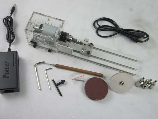 

Mini Lathe Beads Machine Polisher Table Saw Mini DIY Wood Lathe Fast shipping