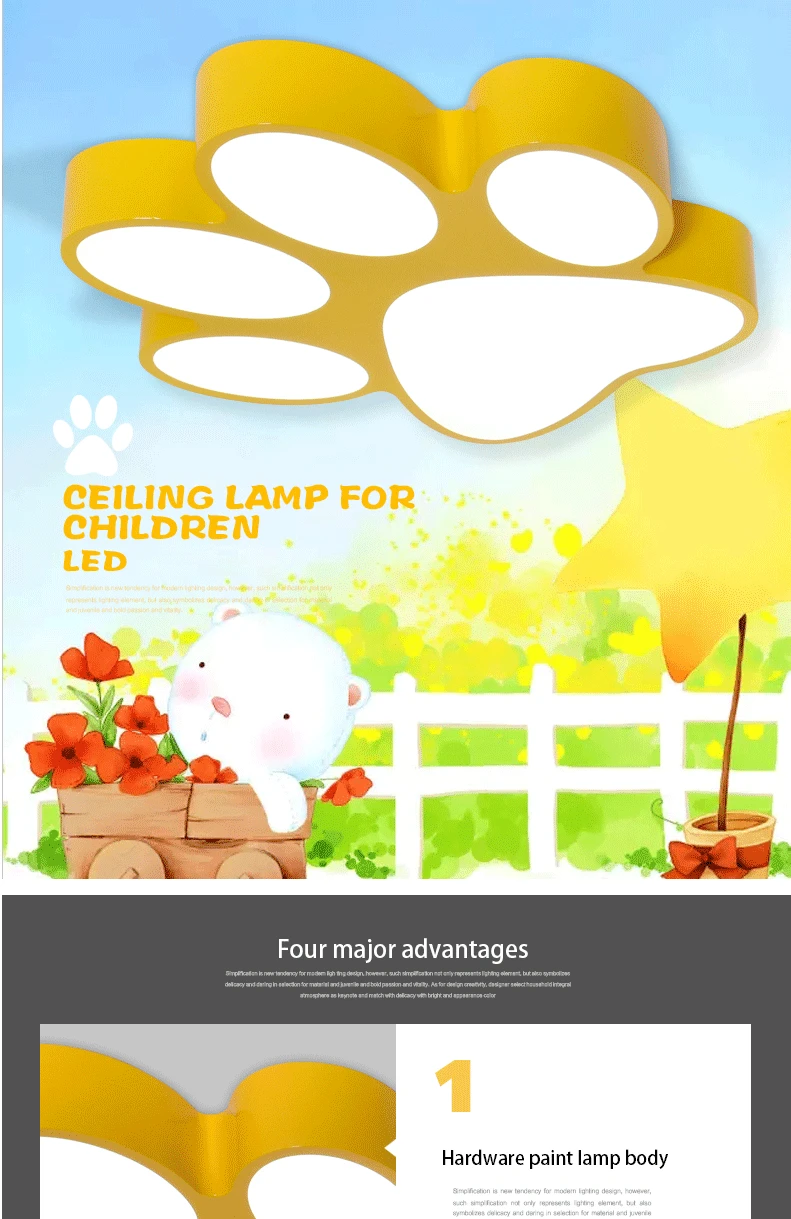 Современный Креативный цветной Железный светодиодный светильник для детской спальни, украшение дома, дизайнерский потолочный светильник