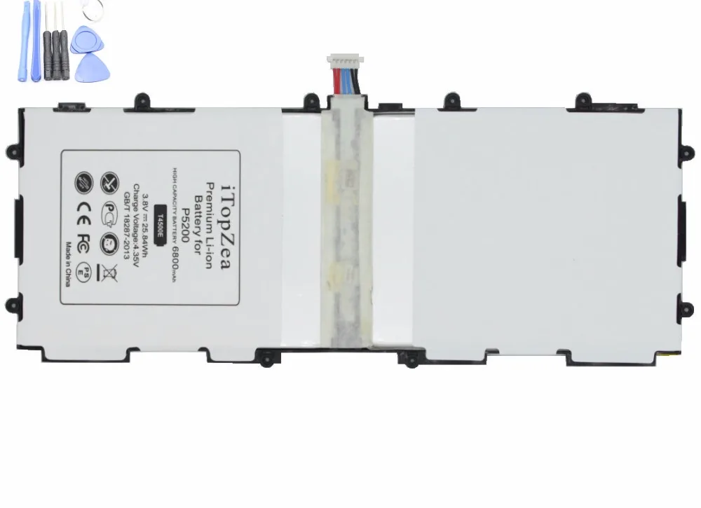 

iTopZea 1x6800mAh T4500E T4500C Replacement Battery For Samsung Galaxy Tab3 10.1 P5200 P5210 P5220 GT-P5200 P5213 GT-P5210 Tools