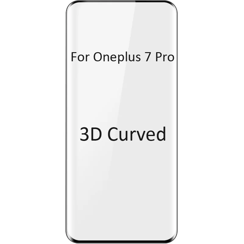 Imak 3D изогнутое закаленное стекло защитное для Oneplus 7 Pro изогнутое аркуат полный экран клей покрытие Олеофобное - Цвет: 3D for Oneplus 7 Pro