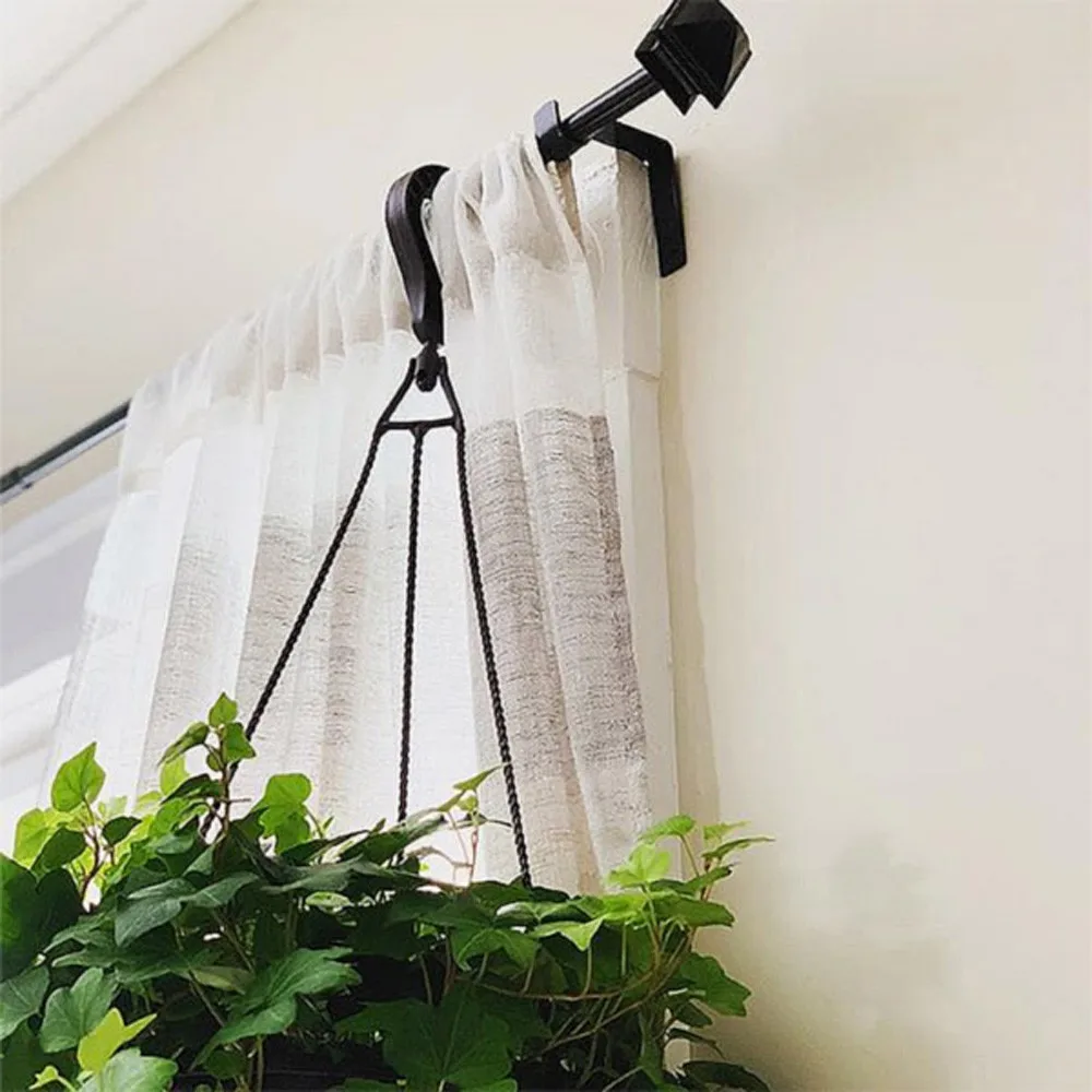 

Curtain Rod Decorative Double Extensible Bracket 1 Pair Hang Curtain Rod Holders Tap Right Into Window Frame Curtain Rod Bracket