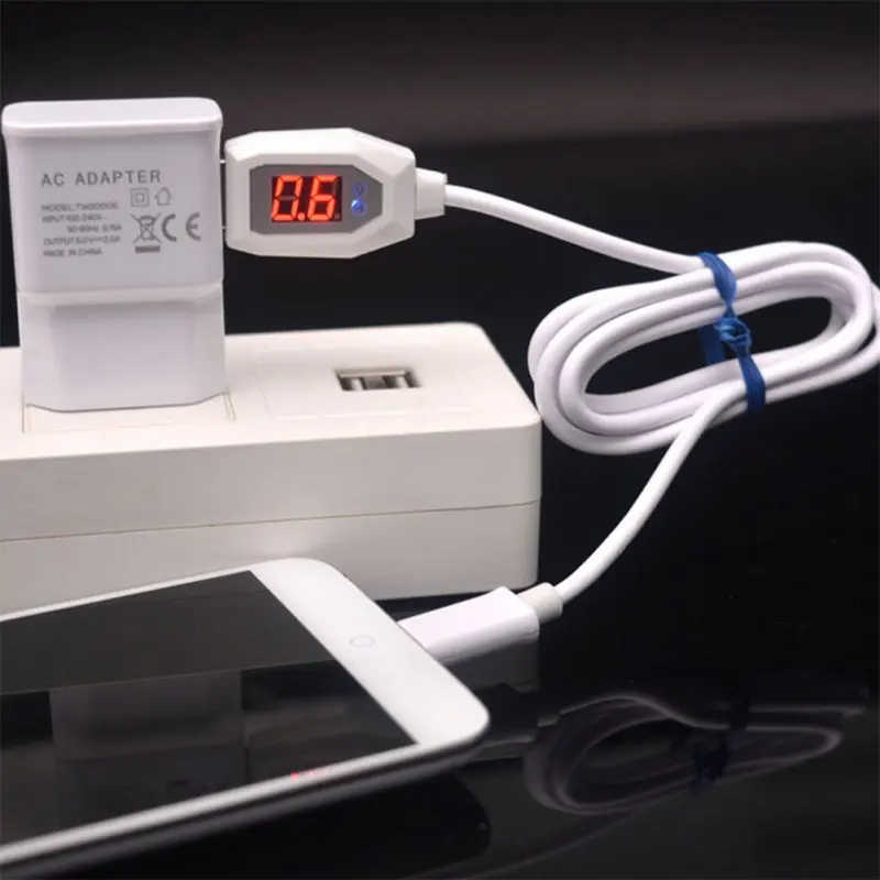 

High Quality Digital LCD Display Micro USB Data Charging Voltage Current Voltage Tester Meter USB Cable For Smart phones