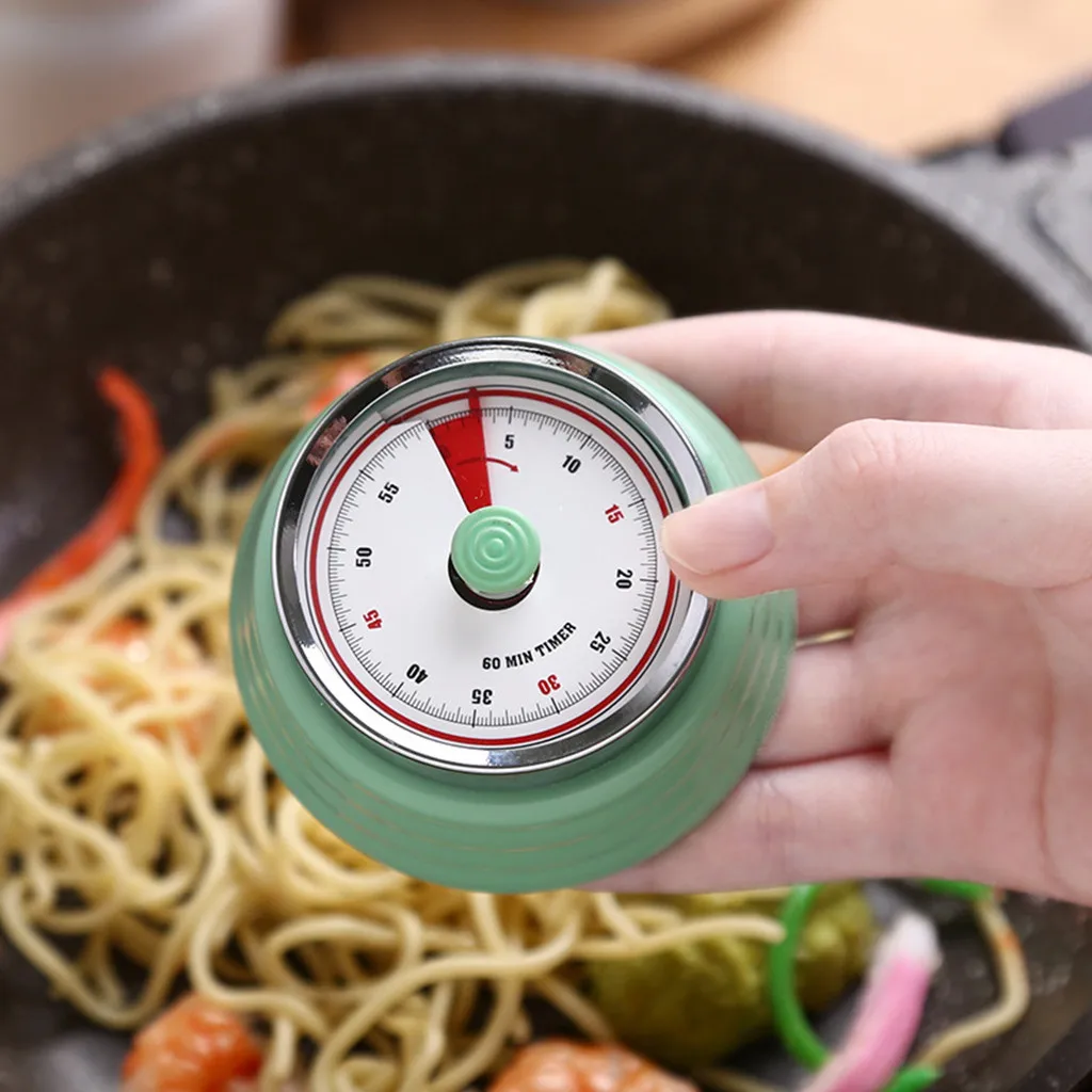 

Retro Kitchen Timer Countdown Magnetic Long Ring Bell Alarm Loud 60-Minute Kitchen Timer Cooking Count Alarm Magnet Clock 2019