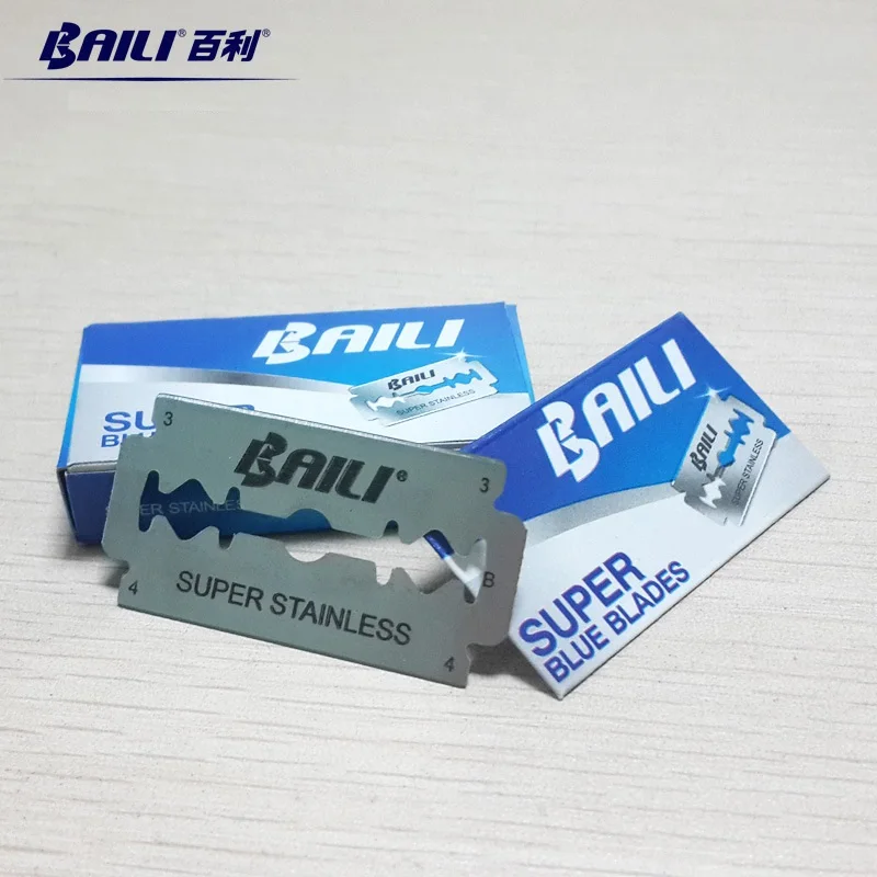 BAILI 200 Pcs Super Safety Razor Blades For Shaving Double Edge Razor Men Shaver Beard Hair 3