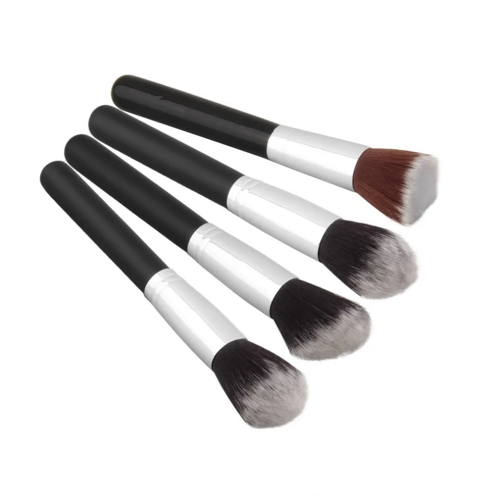 

Wholesale Cosmetics brushes NEW Soft Synthetic Large Cosmetic Blending Foundation Silver Makeup Brush