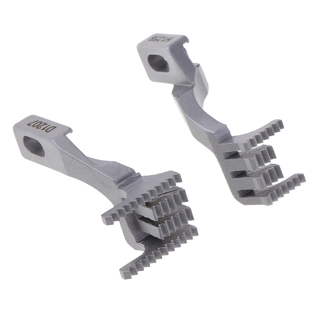 Steel Industrial Coverstitch Sewing Machine Feed Dog H1259/D1207 Set for Siruba F007E-W122