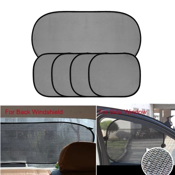 

5Pcs Car Window Curtain Sunshade UV Protection Auto Side Window and Back Windshield Sun Shade Solar Protection Interior Sticker