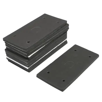 

10 Pcs Rectangle Adhesive Foam Replacement Sander Back Pad Mat Black