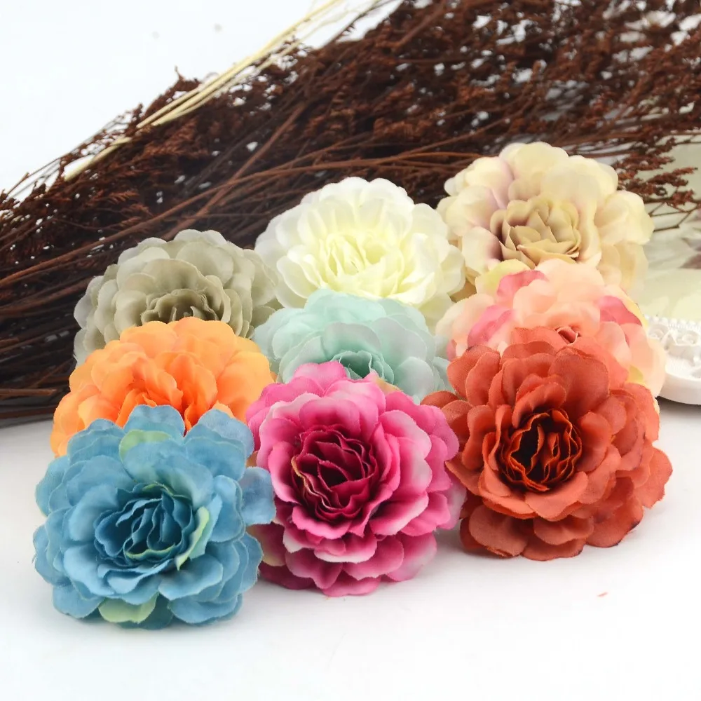 Buy 10pcs 6cm High Quality Silk Rose Artificial Flower