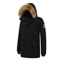 2017 Brand New Waterproof Mens thick Langford parka big raccoon fur real feather down jacket Winter Warm coat