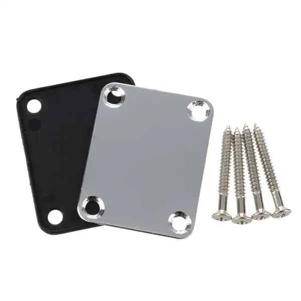 

Chrome Electric Guitar Neck Plate Fix Tele Telecaster Guitar Neck Joint Board for Strat Including Screws