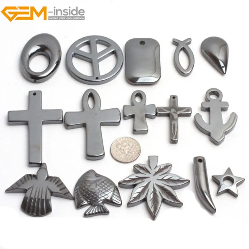 

Gem-inside 5 Pcs Natural Hematite Beads For Jewelry Making Jewelry Accessories Pendant DIY Christmas Valentine Gift Jewellery