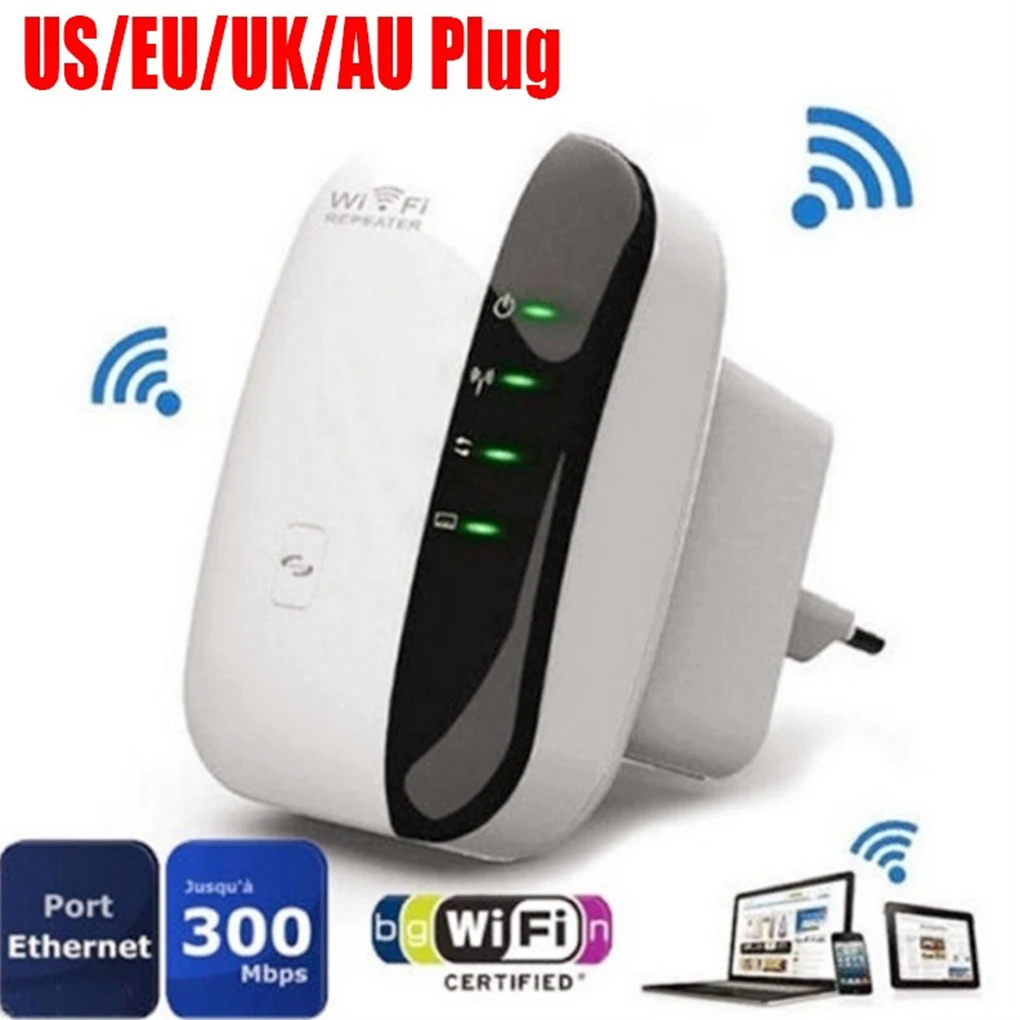 300 Мбит/с Портативный WiFi повторитель Беспроводной усилитель сигнала маршрутизатора Range Extender WPS Шифрование