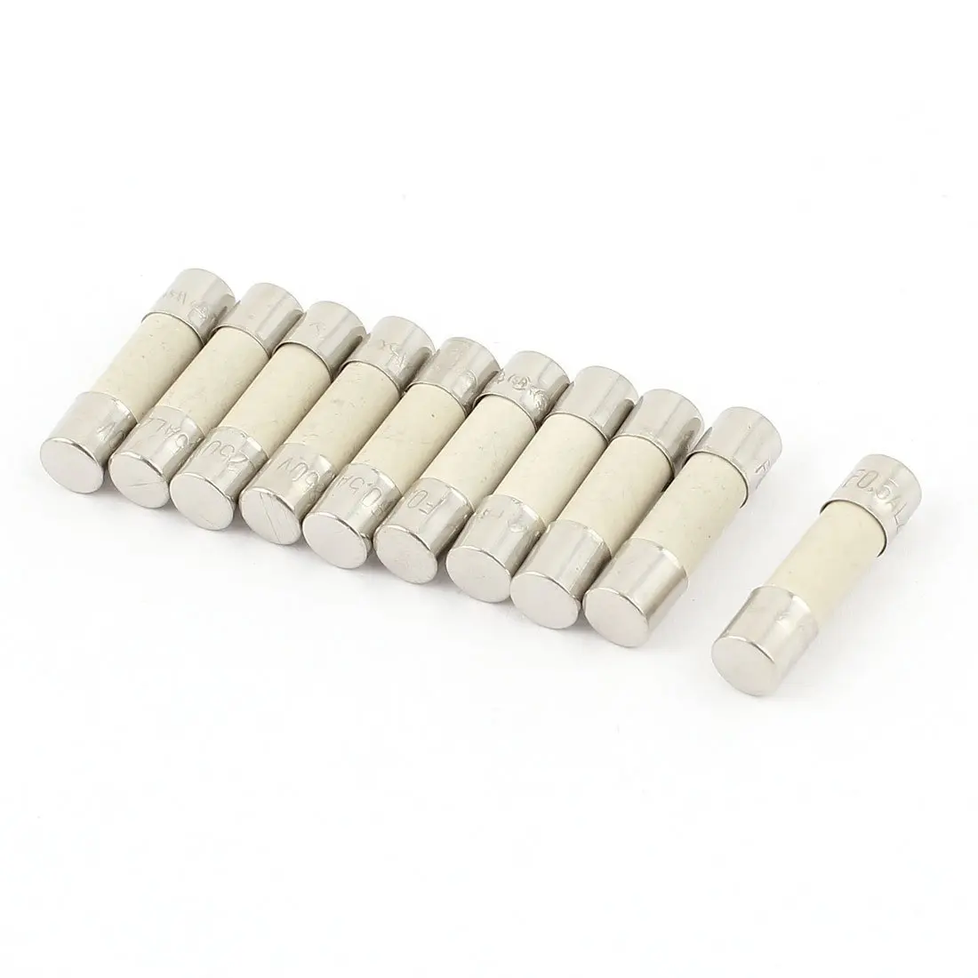 

Promotion! 10Pcs 250V 0.5A 500mA Fast Blow Ceramic Fuses Tubes 5mm x 20mm