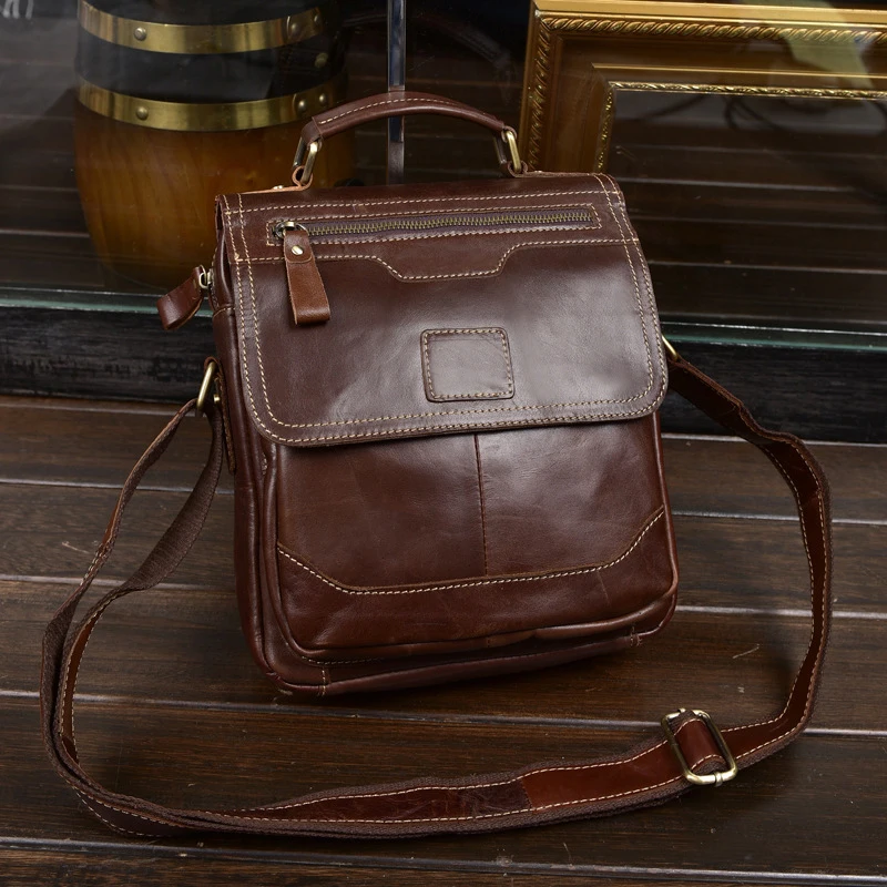 

Men business briefcase men Genuine Leather Tote Vertical Handbag Shoulder bag Men Cowhide leather Messenger Bag Crossbody bag