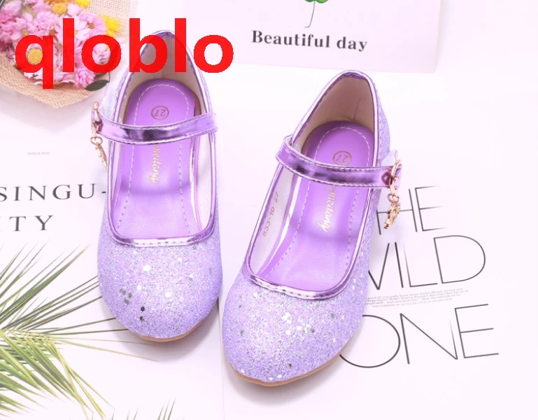 qloblo Kids Girls Wedding Shoes Children Princess Sandals High Heels Dress Shoes Shoes For Girls