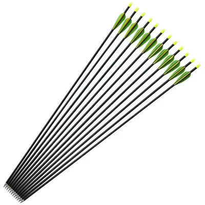 

6 /12Pcs Aluminum Arrow Spine 400 OD 8mm For Recurve Bow Hunting Archery