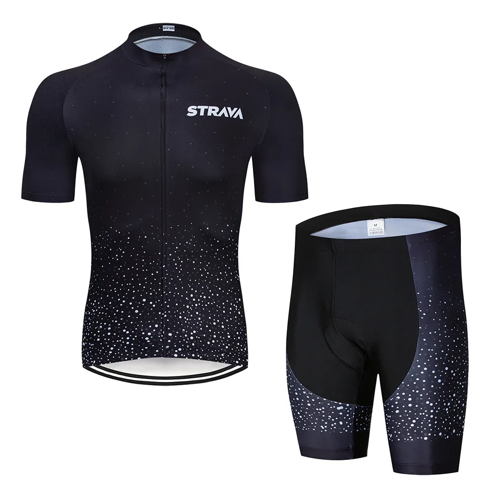 2019 STRAVA أسود الصيف تنفس الرجال الدراجات جيرسي Mtb الدراجات الملابس دراجة في الهواء الطلق سريعة الجافة دراجة المعدات