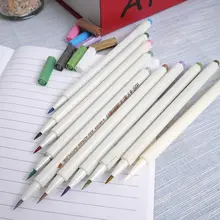 10 видов цветов 1-2 мм металлический маркер, сделай сам, скрапбукинг, ремесла, мягкая кисть, ручка, маркеры для творчества, канцелярские принадлежности, школьные принадлежности