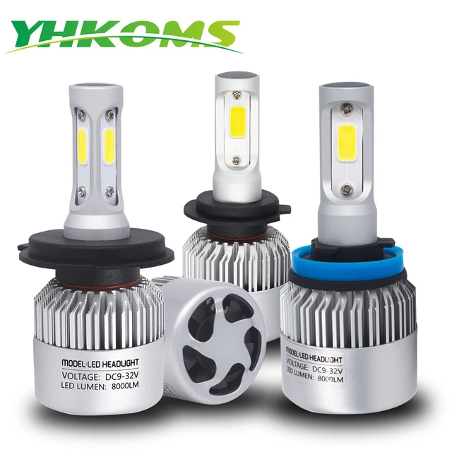 YHKOMS linterna del coche H4 H7 LED H1 H3 H7 H8 H9 H11 9005 9006 HB4 9004  9007 880 881 H13 bombilla LED 8000LM COB Auto faro 6500 K - AliExpress