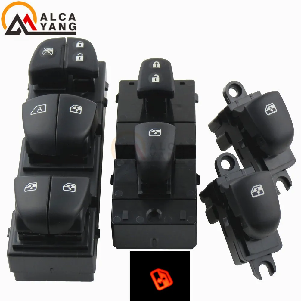 

Set 4PCS Red / White / Ice Blue Light Auto Power Window Switch Window switch For Nissan Qashqai/Altima/Sylphy/Tiida/X-Trail