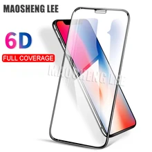 6D полное покрытие из закаленного стекла для iPhone X XS Max полный изогнутый край протектор экрана закаленное стекло для iPhone X XS Max стеклянная пленка