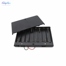 50Pcs 8xAA Battery Case Holder Socket Wire Junction Boxes With Red+Black Wires,Switch and Cover, Battery Holder