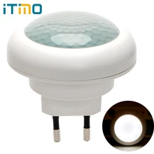 ITimo LED Night Light Plug-in Wall Lamp Indoor Lighting Socket Lamp Luminaire With Motion Sensor Energy Saving EU Plug