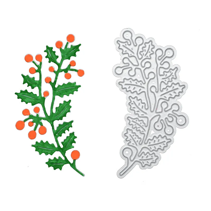 

Christmas Holly Etching metal cutting die carbon steel die for DIY Scrapbooking/Card Making/Fun Decoration Supplies