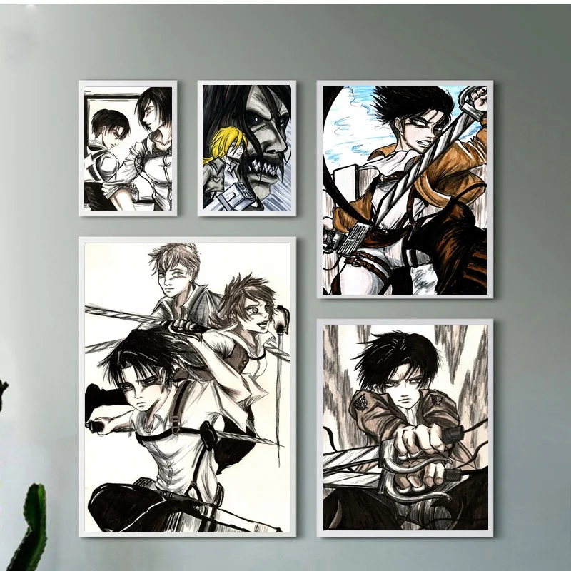 ATTACK-ON-TITAN-anime-Art-Canvas-Poster-Home-Decor-12x18-24x36inch