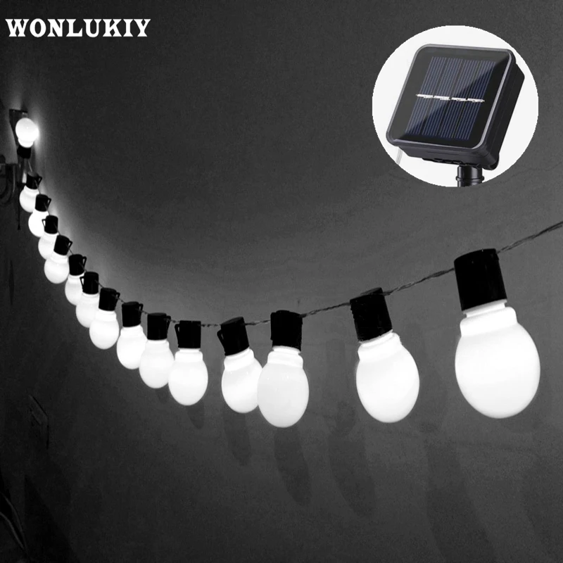 

2.5M Solar Powered String Light 10Leds 5CM Big Size Ball String Fairy Christmas Lights Solar Outdoor Garden Garland Waterproof