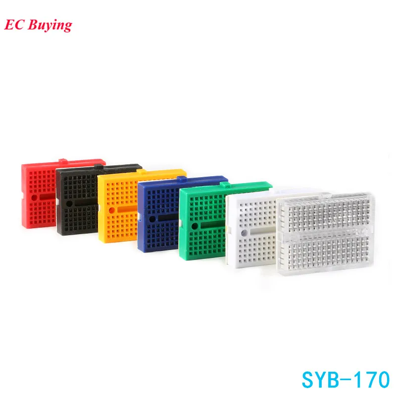 

1Pcs Mini Solderless Prototype Breadboard SYB-170 for Arduino 170 Tie-points Experiment Board DIY Kit ABS 47*35mm