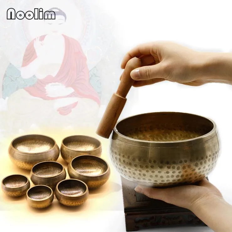 

Tibetan Buddhist chanting supplies Yoga bowl Nepal handmade Buddha bowls meditation copper chime