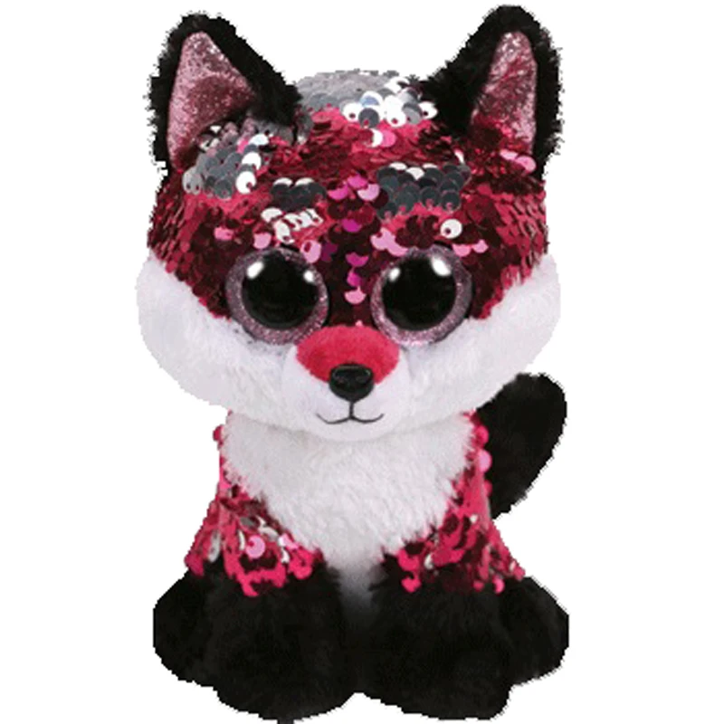 Ty Beanie блесток животных плюшевые игрушки кукла кошка лиса Сова Единорог собака овца подарок для девочки 15 см