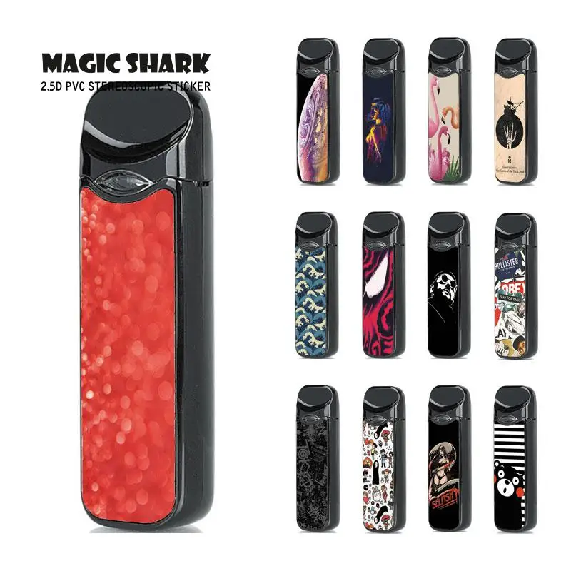 

Magic Shark High Quality Earth Flamingo Bear Red Drops Waterproof E Cigarette Case Cover Sticker Film for Smok Nord